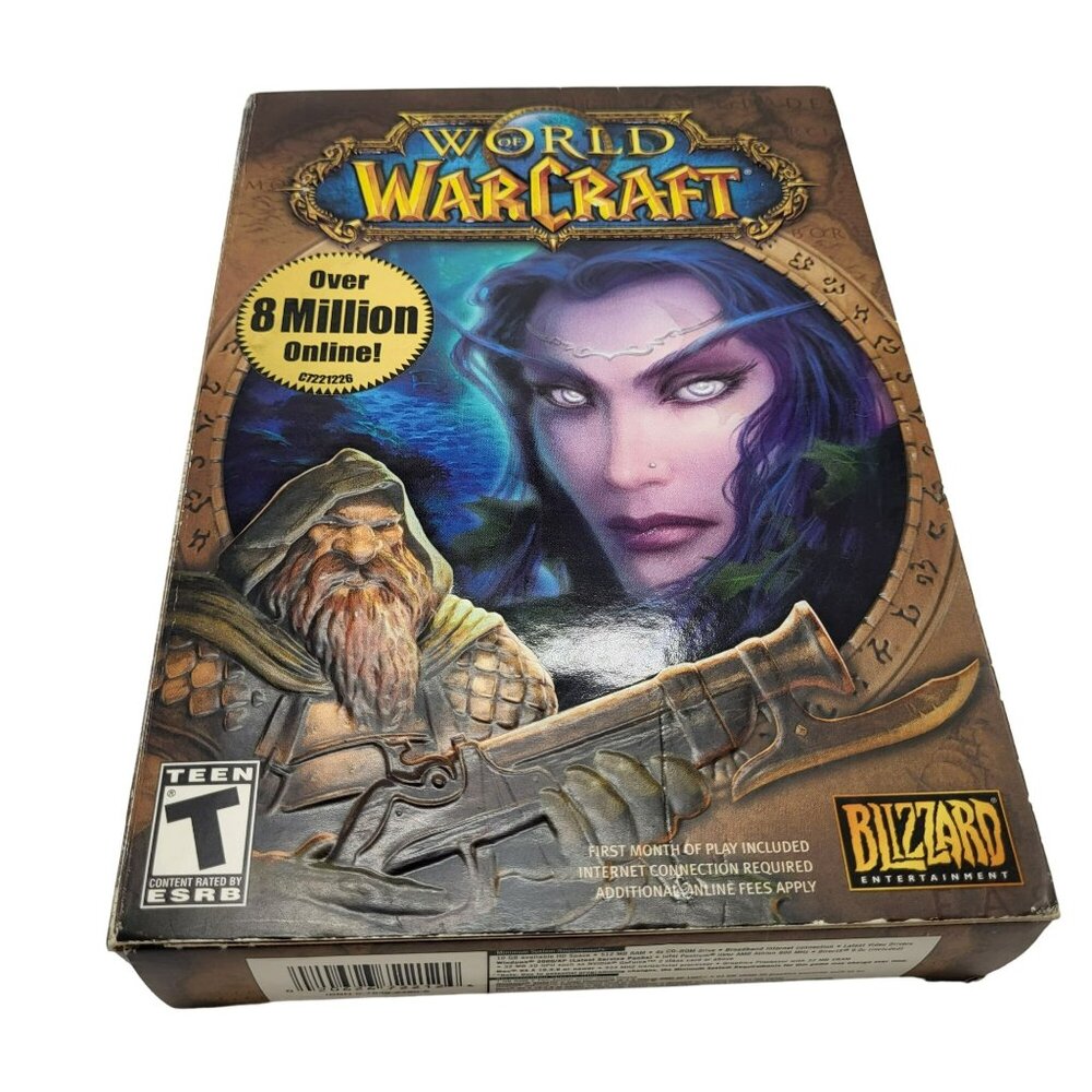 World of Warcraft Original Box PC Windows Mac Game Blizzard 2004 5 Discs